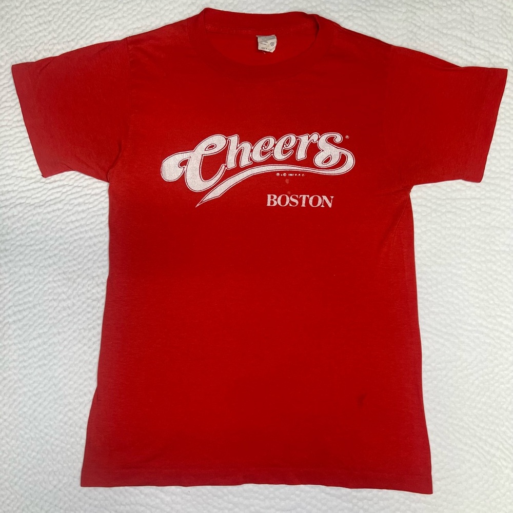 Vintage 1987 Cheers Boston T-Shirt – CHED by Anvil – Sz M 19x24 – Single Stitch